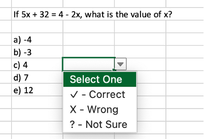 NRET multiple-choice format question. 