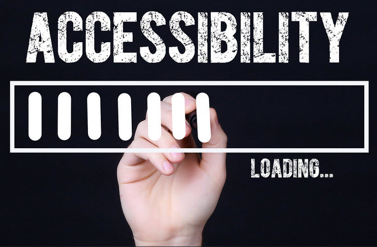 The word Accessibility and the words loading.....