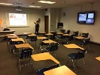 One student in classroom