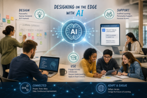 Students learning with AI support